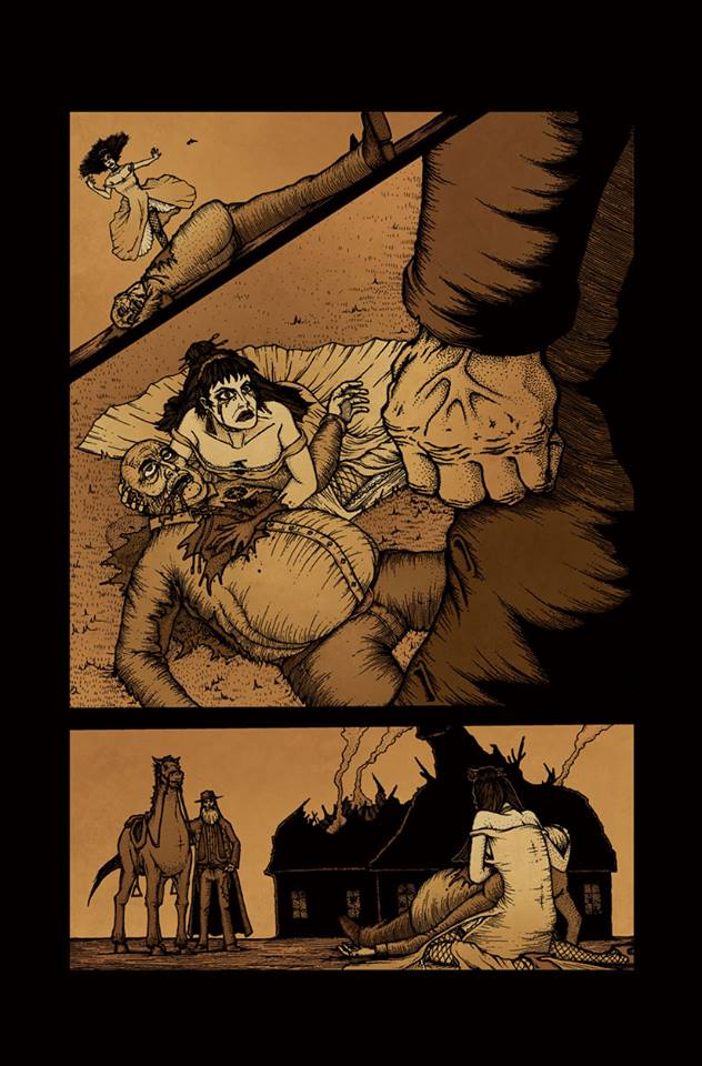 A few panels of “The Painted Ladies of San Quentin” with Jason Lenox's amazing artwork.