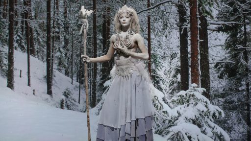 Tyler and Emily's Snow Queen. (Image: SyFy)