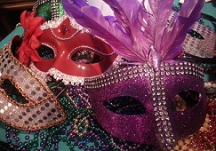 Mardi Gras Masks and Beads